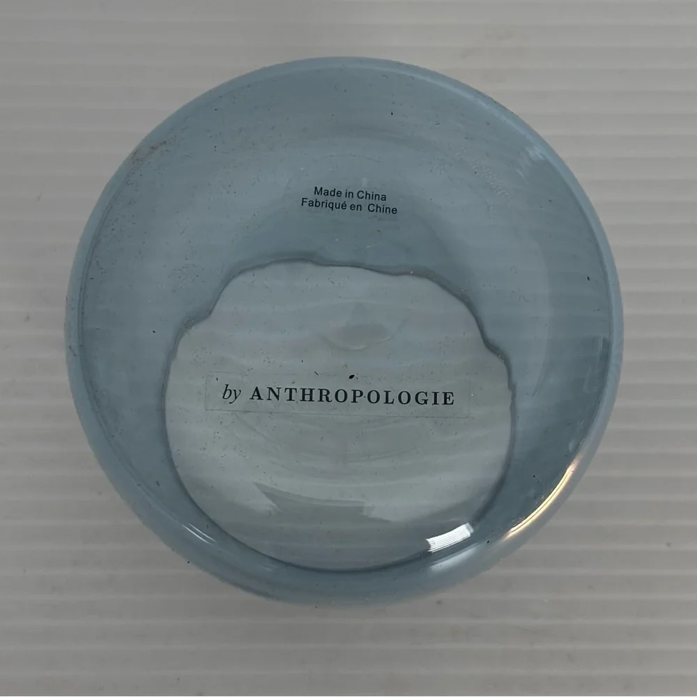 Anthropologie Morgan Stemless Wine Glasses Sky Blue Set of 2 – New in Box